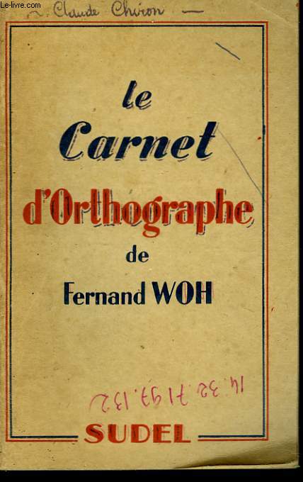 LE CARNET D'ORTHOGRAPHE