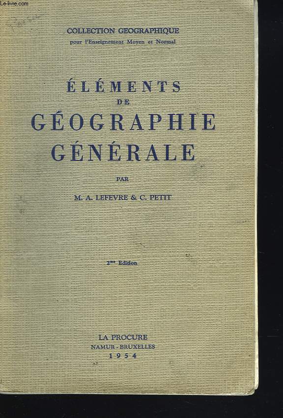 ELEMENTS DE GEOGRAPHIE GENERALE