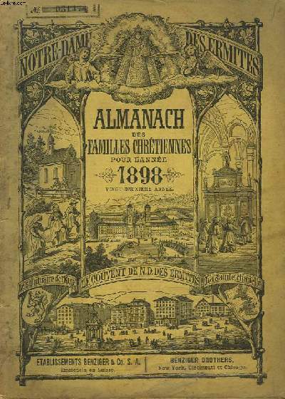 ALMANACH DES FAMILLES CHRETIENNES POUR L'ANNEE 1898.