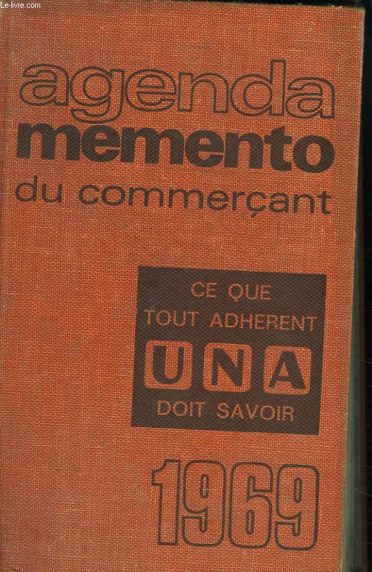 AGENDA MEMENTO DU COMMERCANT 1969