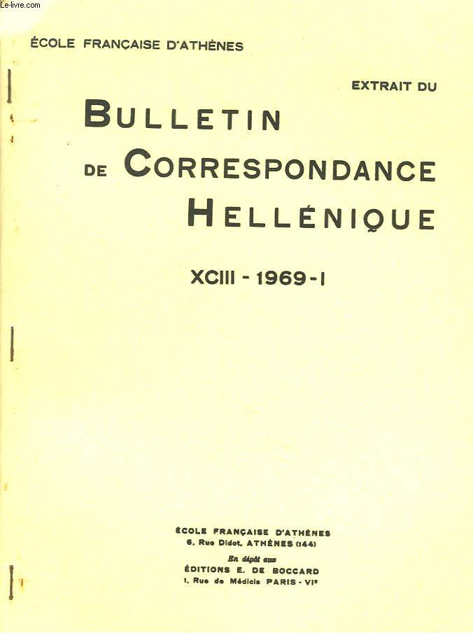 BULLETIN DE CORRESPONDANCES HELLENIQUES (EXTRAIT DE). XCIII-1969-I. LES CARPOLOGUES DE THASOS, par D.C. GOFAS.