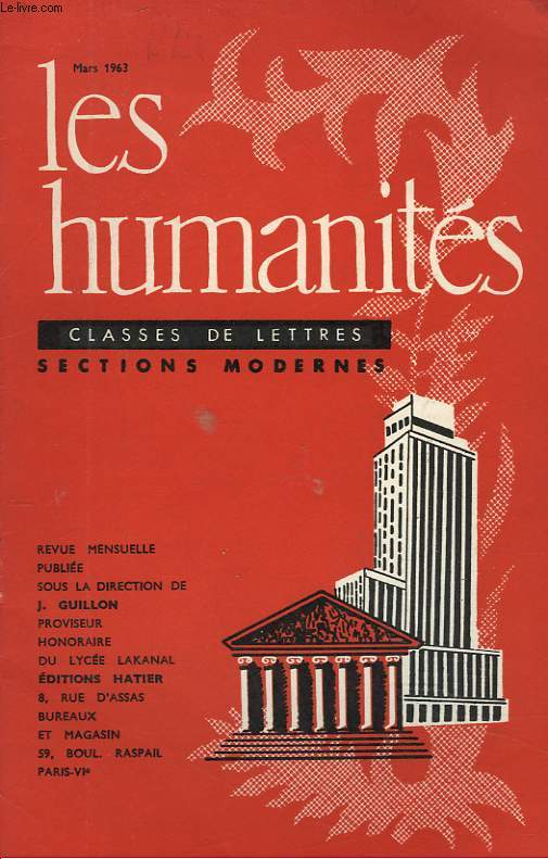 LES HUMANITES, CLASSES DE LETTRES, SECTIONS MODERNES, 6e ANNEE, N 56, MARS 1963, N7. PHILOSOPHIE : PLANS 