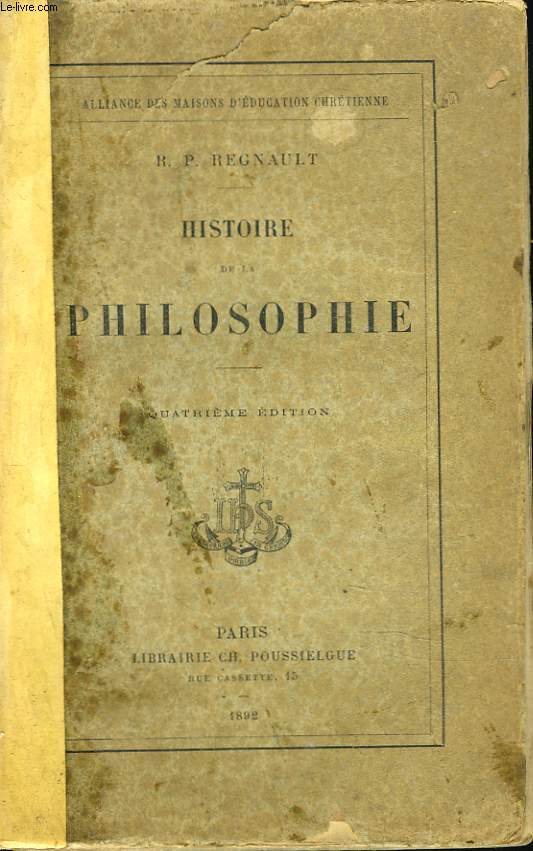 HISTOIRE DE LA PHILOSOPHIE.