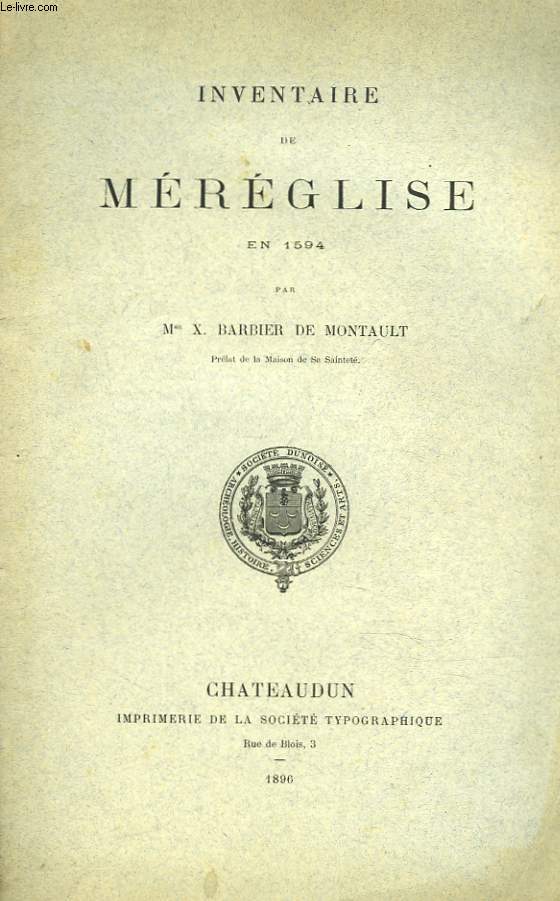 INVENTAIRE DE MEREGLISE EN 1594
