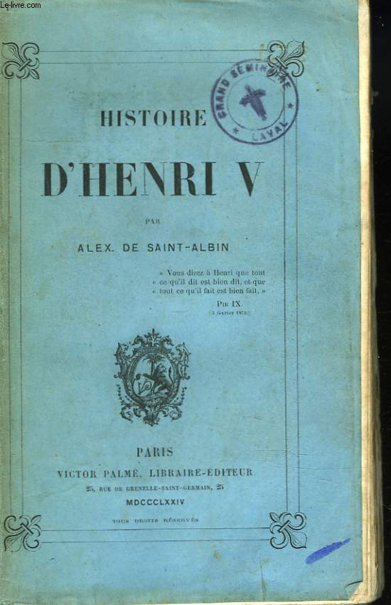 HISTOIRE D'HENRI V