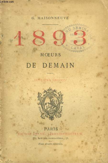 1893 MOEURS DE DEMAIN