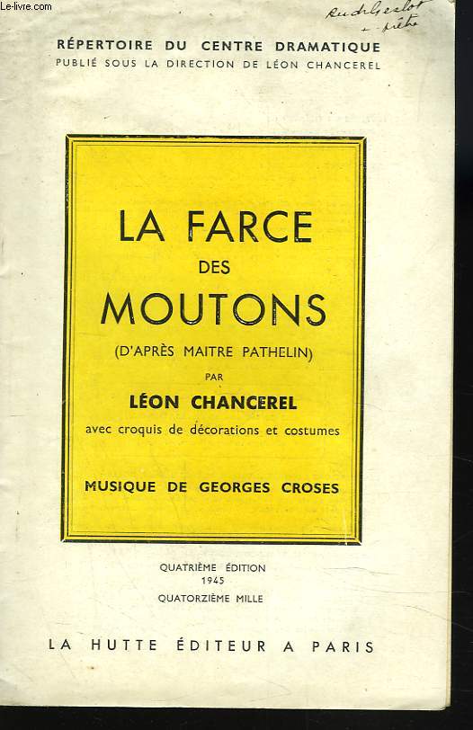 LA FARCE DES MOUTONS (D'APRES MAITRE PATHELIN).