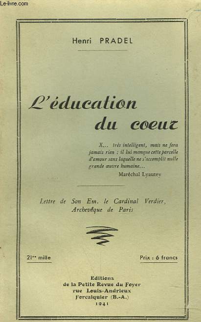 L'EDUCATION DU COEUR.