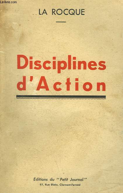 DISCIPLINES D'ACTION