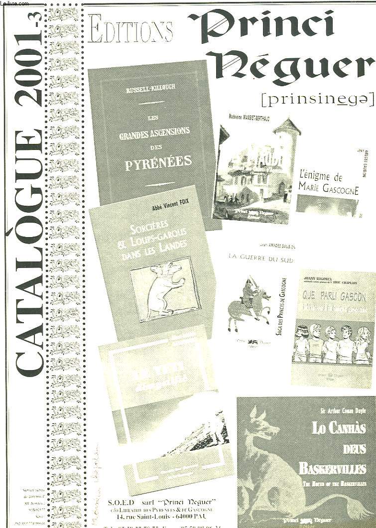 CATALOGUE 2001, N3. EDITIONS PRINCI NEGUER
