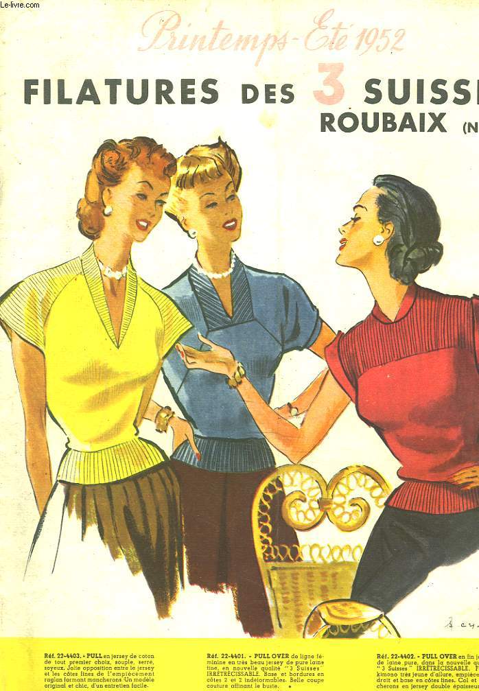 FILATURE DES 3 SUISSES, ROUBAIX. PRINTEMPS-ETE 1952.