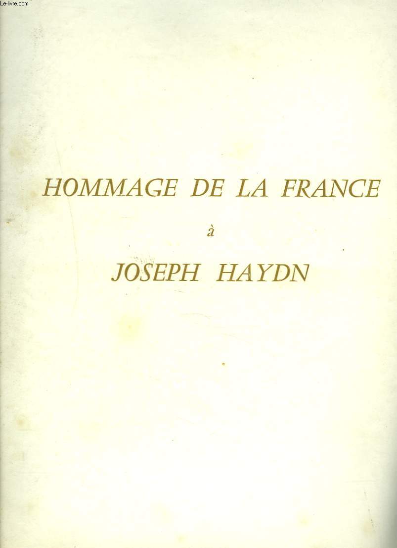 HOMMAGE DE LA FRANCE A JOSEPH HAYDN. GRAND AMPHITHEATRE DE LA SORBONNE, 26 JUIN 1959.