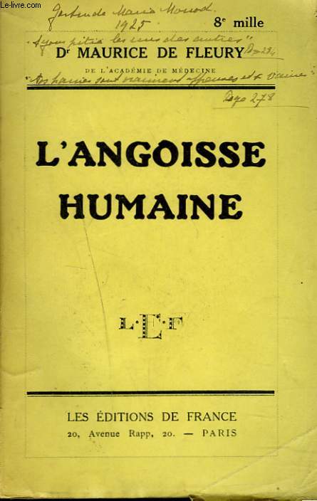 L'ANGOISSE HUMAINE