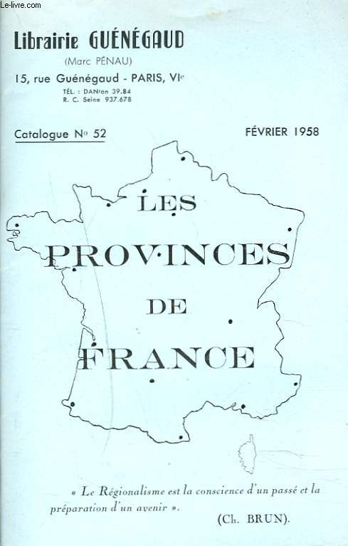 CATALOGUE N52. LES PROVINCES DE FRANCE. REGIONALISME.