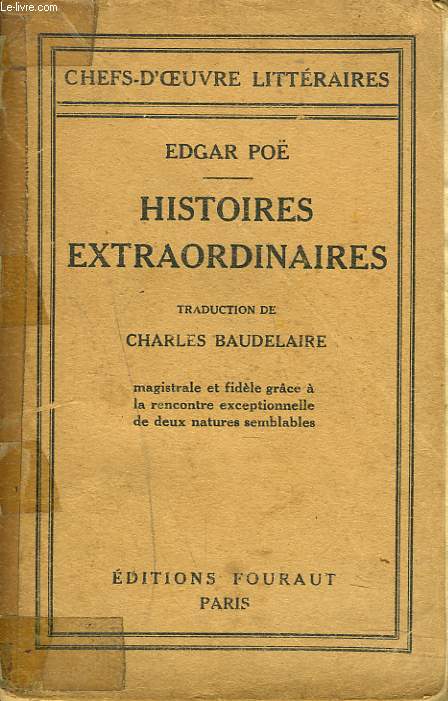 HISTOIRES EXTRAORDIANIARES. TRADUCTION DE CHARLES BAUDELAIRE.