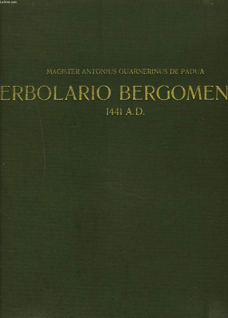 ERBOLARIO BERGOMENSE 1441 A.D. ANTONIO GUARNERIO.