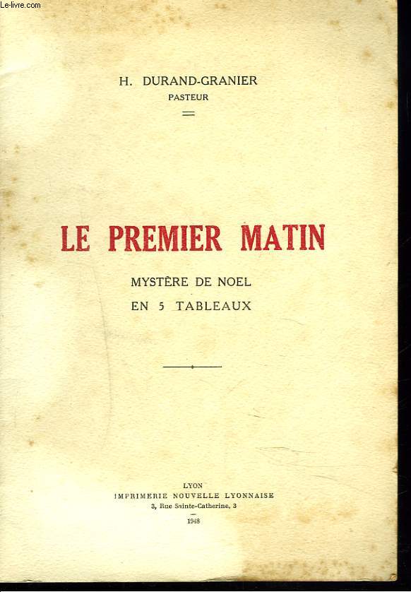 LE PREMIER MATIN. MYSTERE DE NOL EN 5 TABLEAUX