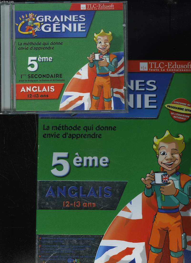 GRAINES DE GENIE. ANGALIS 5e. 12-13 ANS. CD ROM.