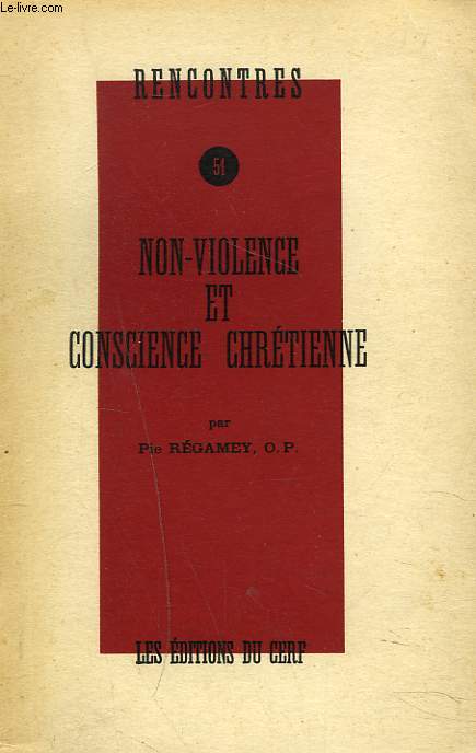 NON-VIOLENCE ET CONSCIENCE CHRETIENNE