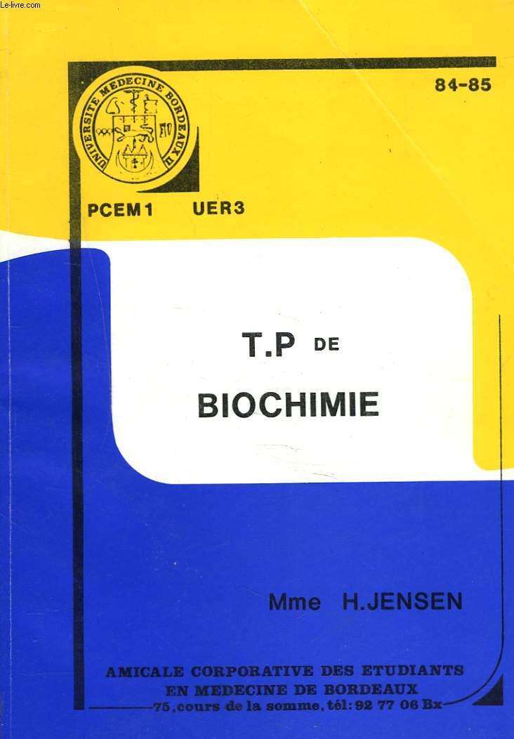 T.P. DE BIOCHIMIE