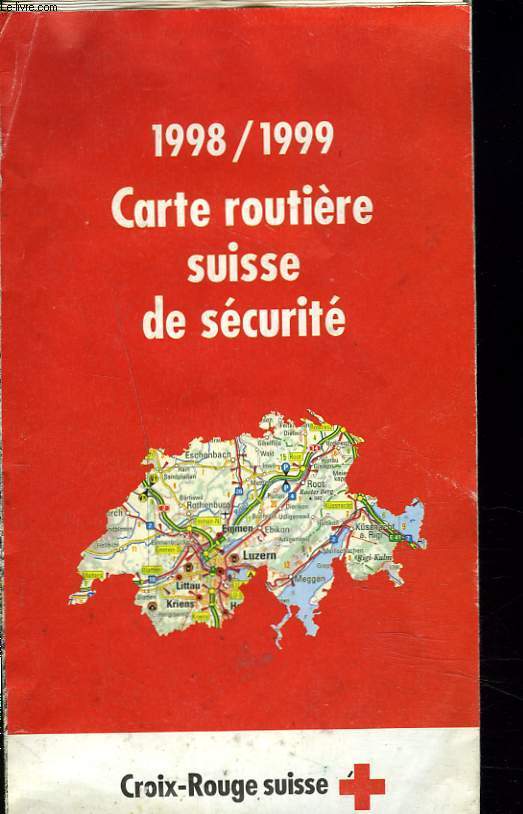 CARTE ROUTIERE SUISSE DE SECURITE 1998-1999.