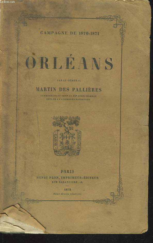 CAMPAGNE DE 1870-1871. ORLEANS. (INCOMPLET)