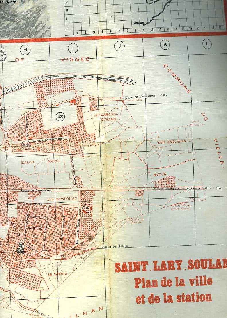 SAINT-LARY SOULAN. PLAN DE LA VILLE ET DE LA STATION.