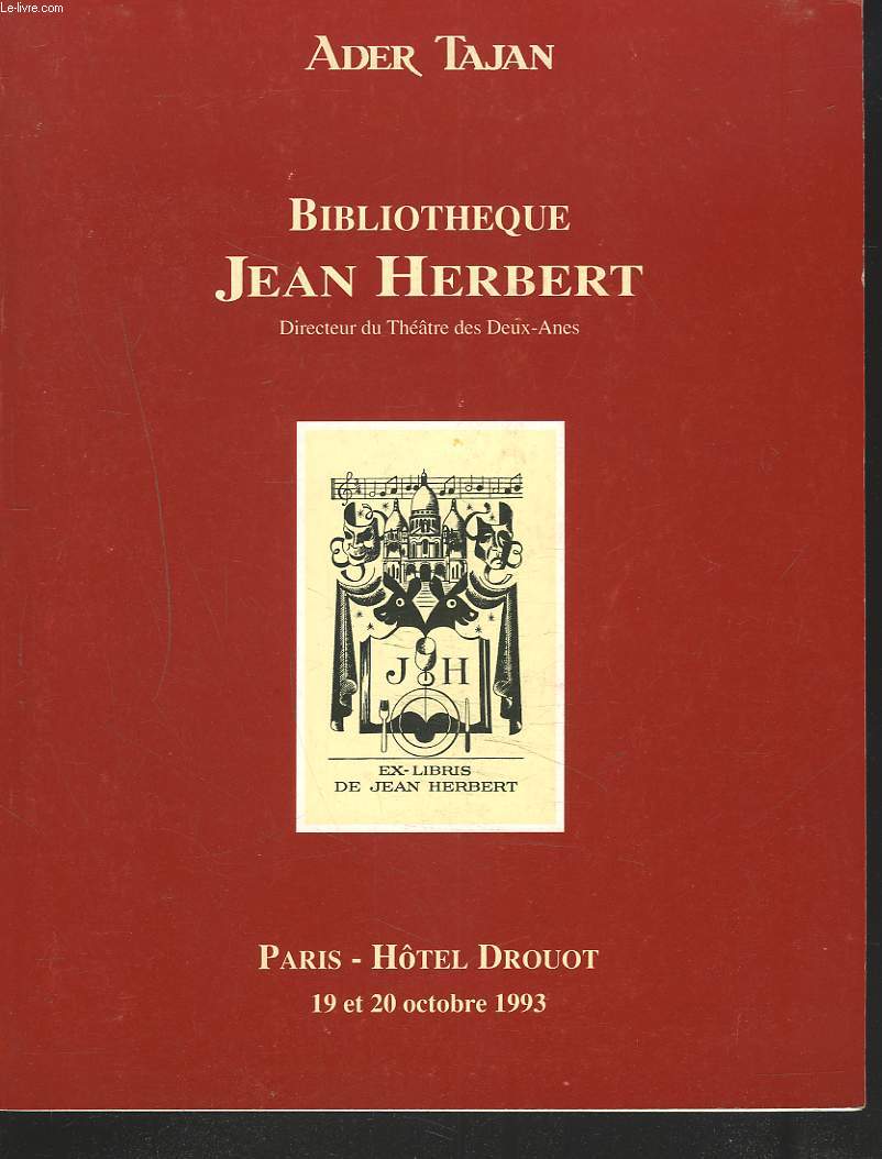 BIBLIOTHEQUE JEAN HERBERT, DIRECTEUR DU THEATRE DES DEUX-ANES. LES 19 ET 20 OCTOBRE 1993.