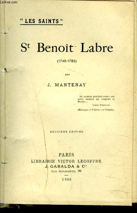 St BENOT LABRE (1748-1783).
