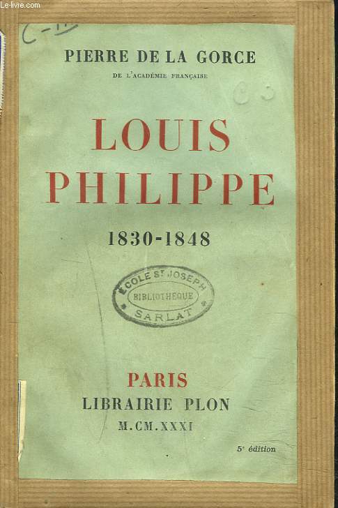 LOUIS PHILIPPE 1830-1848.