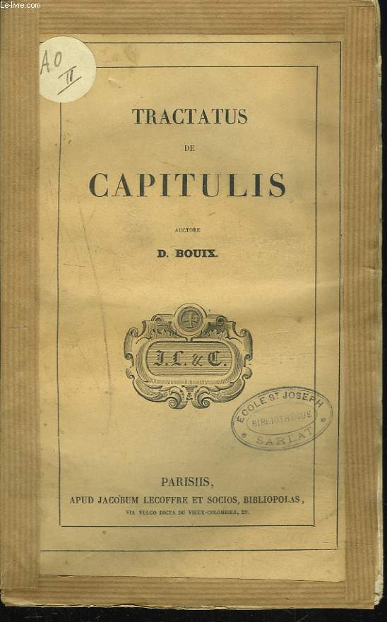 TRACTATUS DE CAPITULIS.