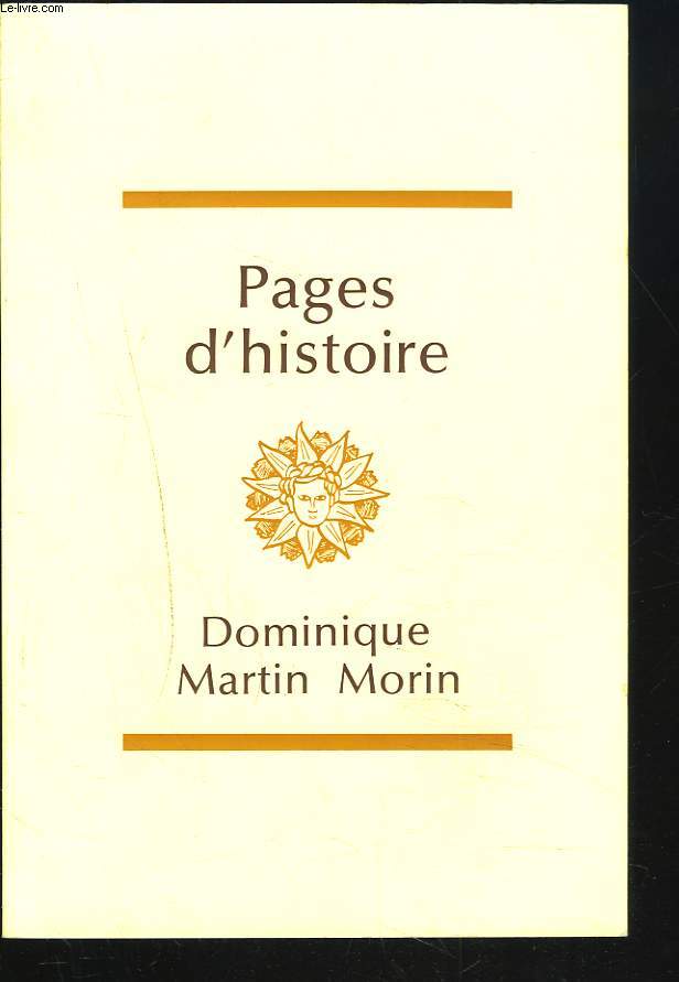 PAGES D'HISTOIRE.