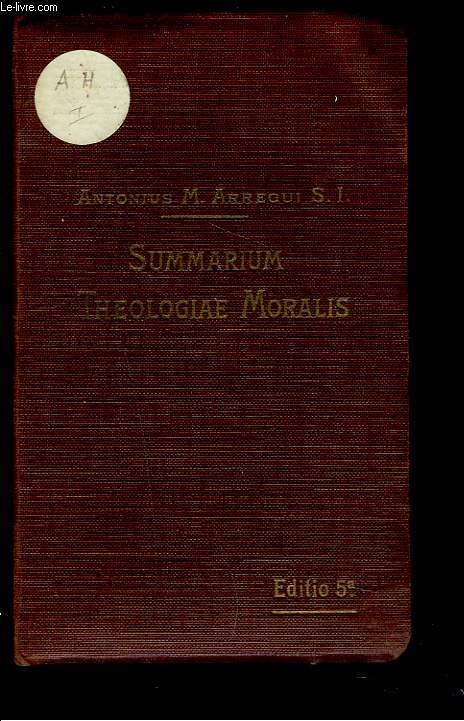 SUMMARIUM THEOLOGIAE MORALIS ad recentem codicem Iuris Canonici accommodatum.