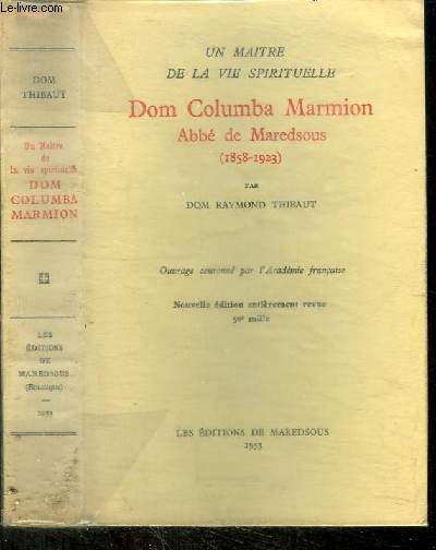 DOM COLUMBA MARMION - ABBE DE MAREDSOUS (1858-1923)