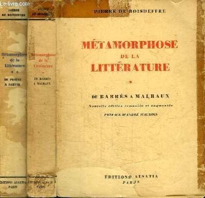 METAMORPHOSE DE LA LITTERATURE - TOME 1 ET 2 EN 2 VOLUMES
