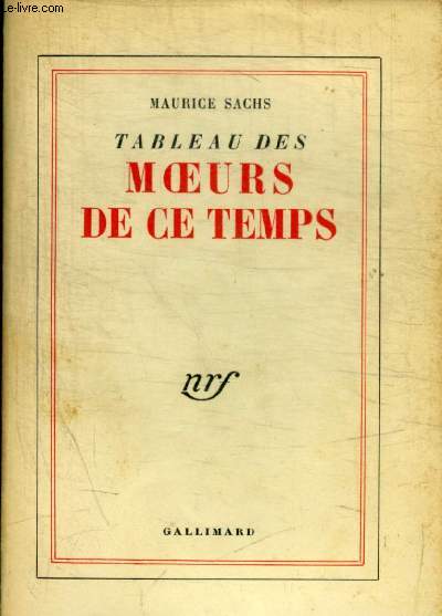 TABLEAU DES MOEURS DE CE TEMPS