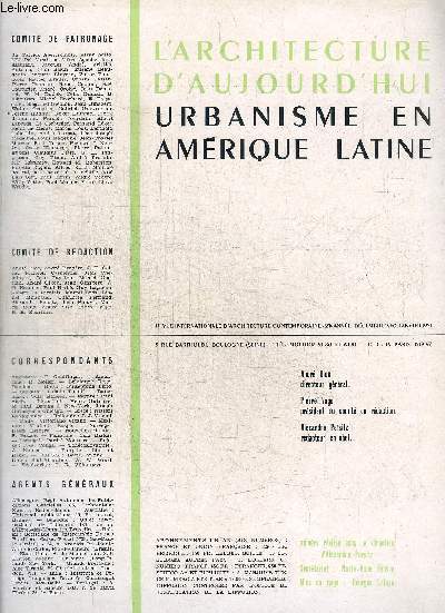 L ARCHITECTURE D AUJOURD HUI - URBANISME EN AMERIQUE LATINE - DECEMBRE 1950 - JANVIER 1951 -