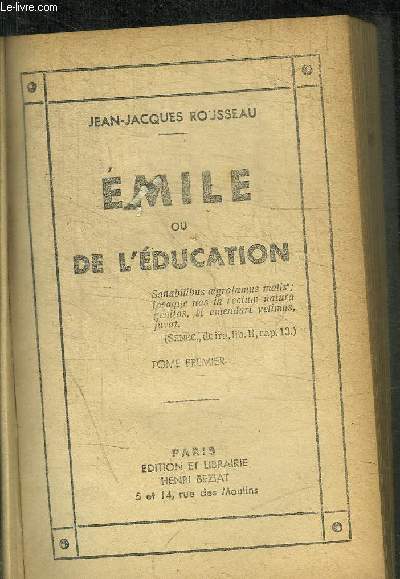 EMILE OU L EDUCATION