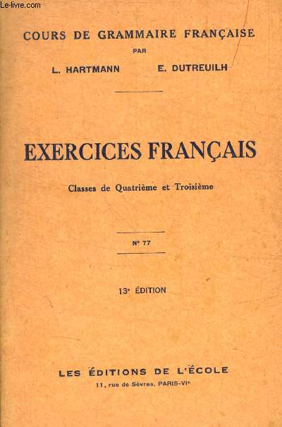 EXERCICES FRANCAIS