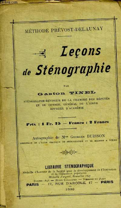 LECONS DE STENOGRAPHIE