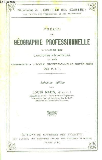PRECIS DE GEOGRAPHIE PROFESSIONNELLE