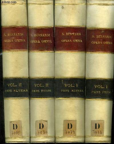 OPERA OMNIA - ABBATIS CLARAE-VALLENSIS - 4 TOMES EN 4 VOLUMES (VOLUMEN PRIMUM PARS PRIOR + PARS ALTERA + VOLUMEN SECUNDUM PARS PRIOR + PARS ALTERA)