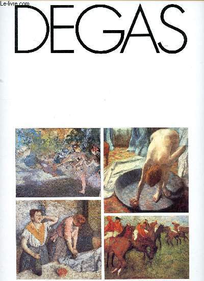 Peintures de Degas Le Tub, Les repasseurs, Les jockeys et Deux danseuses sur la scne.