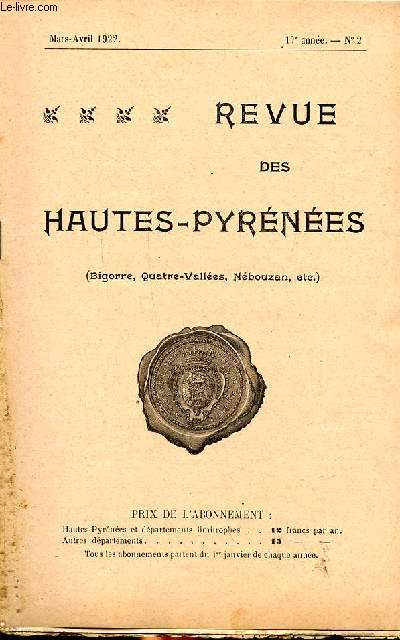 Revue des Hautes Pyrnes (Bigorre, Quatre valles, Nbouzan, etc.) Mars Avril 1922 N2 Le premier procs de presse  Toulouse sous la Rvolution