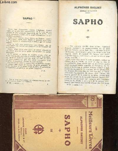 Sapho en 3 tomes Collection les meilleurs livres N98-99 et 100