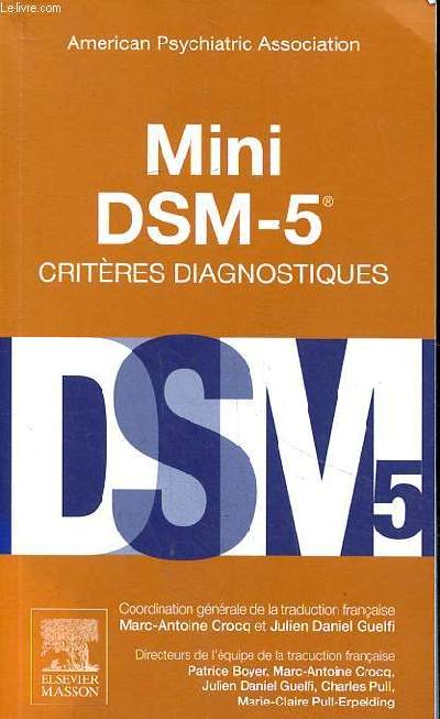 Mini DSM-5 critres diagnostiques