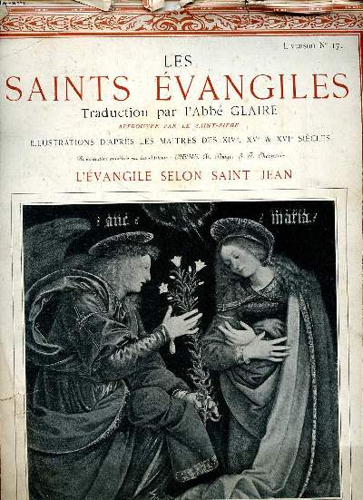 Les Saints vangiles Livraison N 17 L'vangile selon Saint Jean