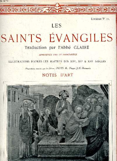 Les Saints vangiles Livraison N 21 Notes d'art