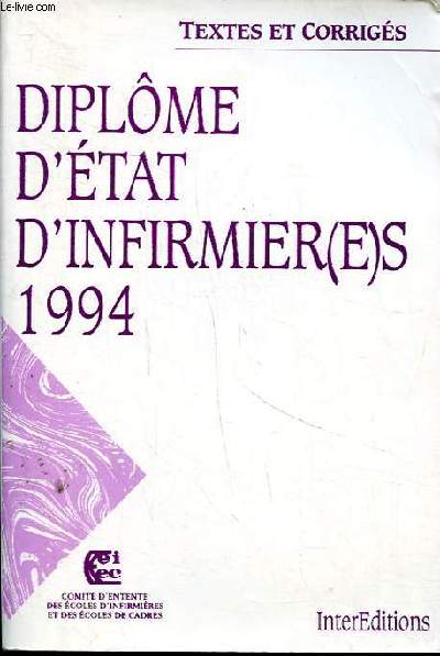 Diplme d'tat d'infirmiers(e)s 1994