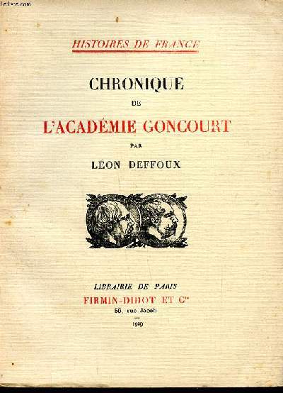Chronique de l'acadmie Goncourt